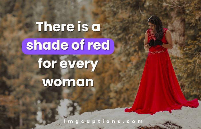 Red Dress Quotes for Instagram