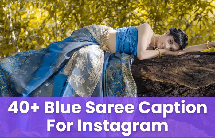 40+ Blue Saree Caption For Instagram