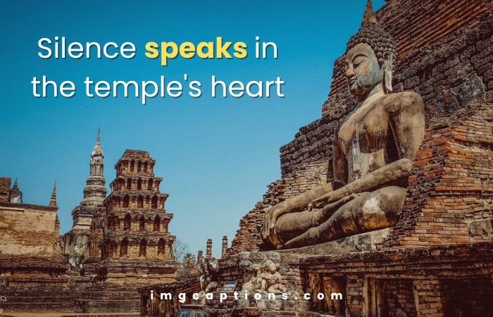 Temple Peace Captions for Instagram